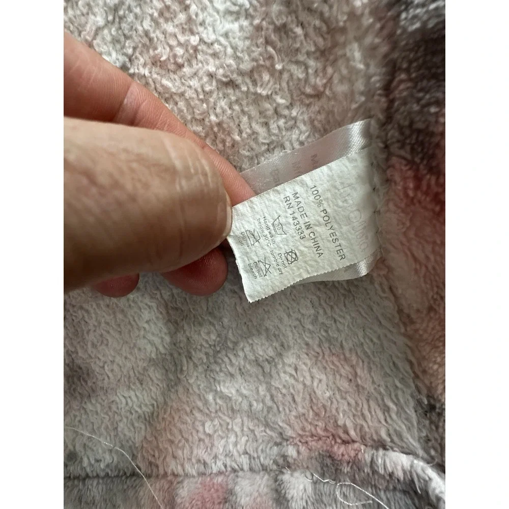 Danbar Global Baby blanket Pink Flowers Gray‎ Roses Soft  Floral 28x36